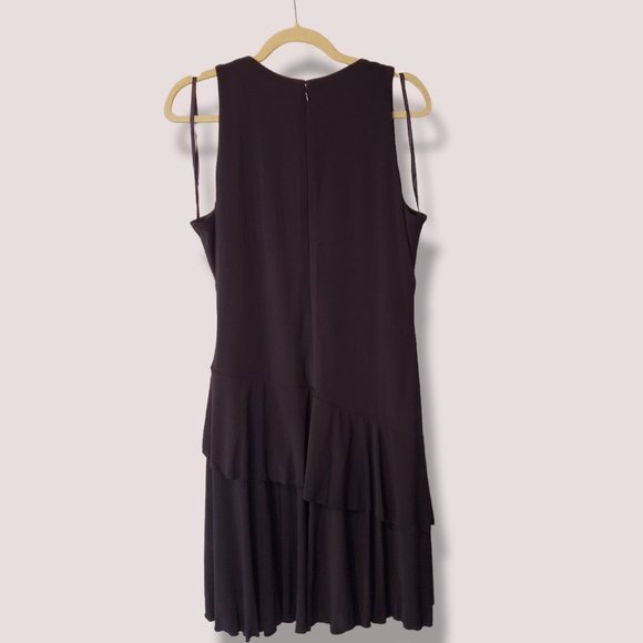 Luxe by Carmen Marc Valvo Faux Wrap Cocktail Dress - Picture 5 of 8